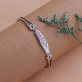 925 Silver  Rhombus Shape Adjustable Bracelet